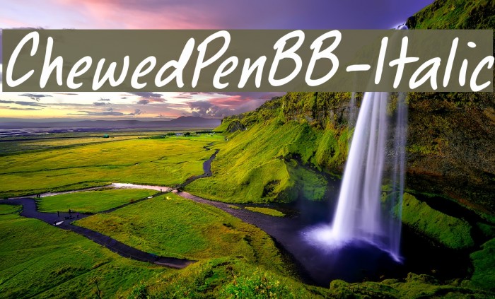 ChewedPenBB-Italic Font examples