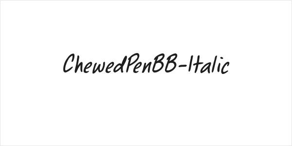 ChewedPenBB-Italic Logo