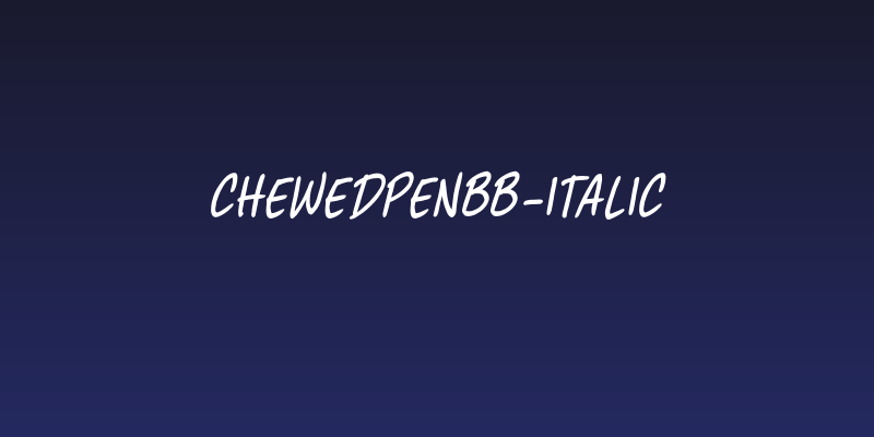 ChewedPenBB-Italic Social Header