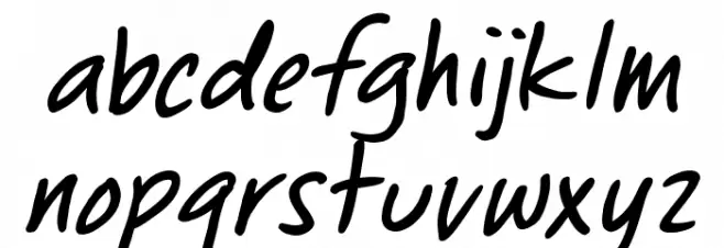 ChewedPenBB-Italic फ़ॉन्ट लोअरकेस