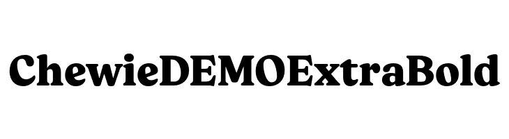 Chewie DEMO ExtraBold  font caratteri gratis