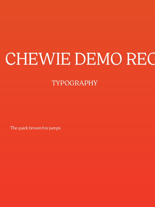 Chewie DEMO Regular Poster