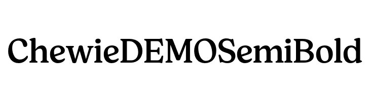 Chewie DEMO SemiBold  नि: शुल्क फ़ॉन्ट्स डाउनलोड