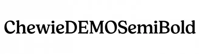 Chewie DEMO SemiBold  Fuentes Gratis Descargar