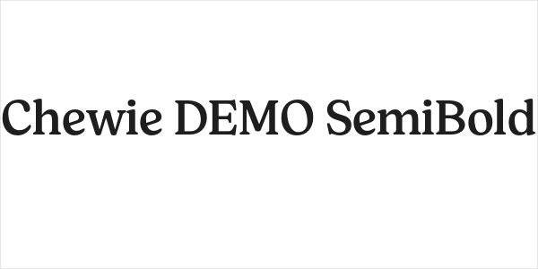 Chewie DEMO SemiBold Logo