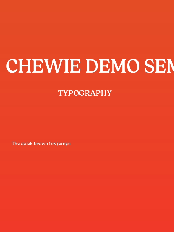 Chewie DEMO SemiBold Poster