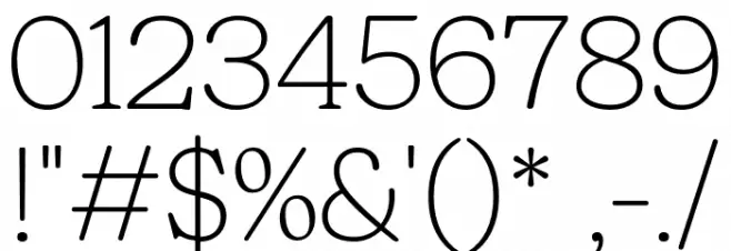 Chewie DEMO Thin Font OTHER CHARS