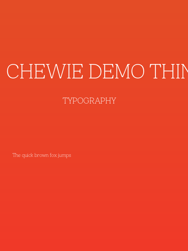 Chewie DEMO Thin Poster