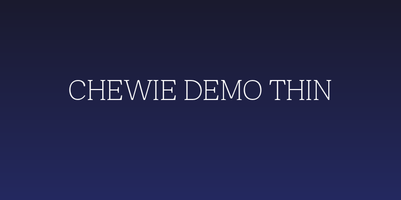 Chewie DEMO Thin Social Header