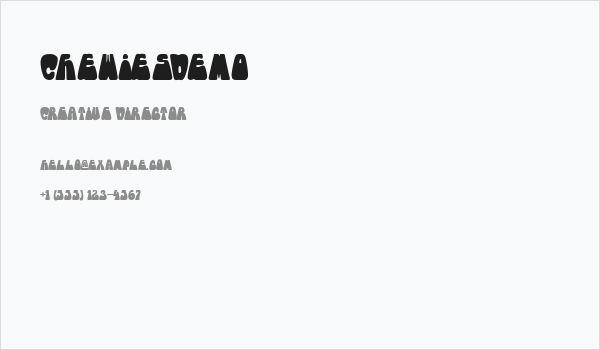 ChewiesDemo Business Card