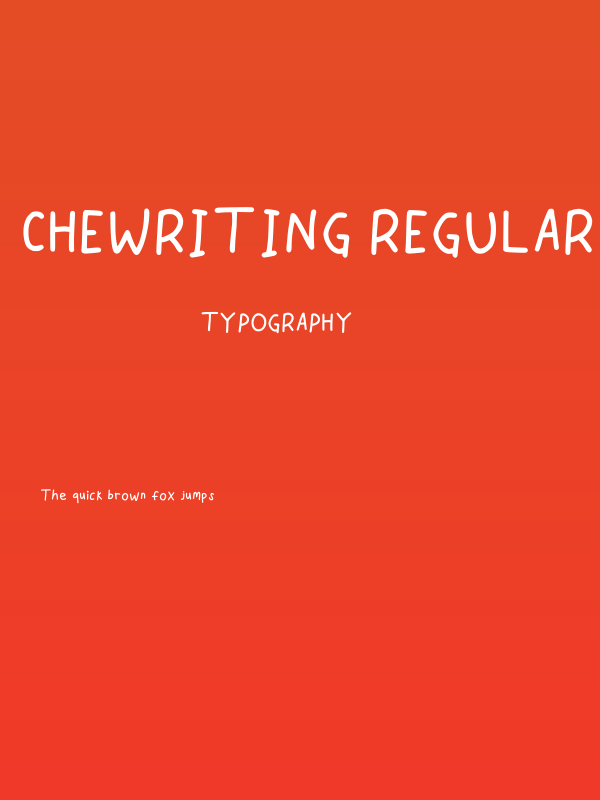 Chewriting Regular Poster