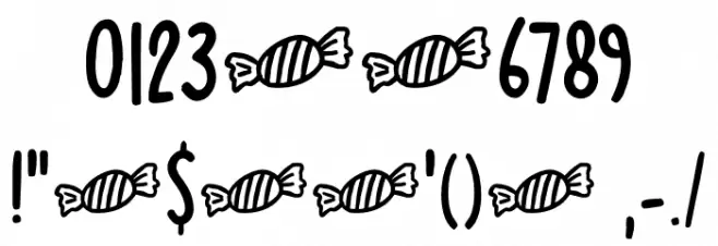 Chewy Caramel DEMO Regular Font OTHER CHARS