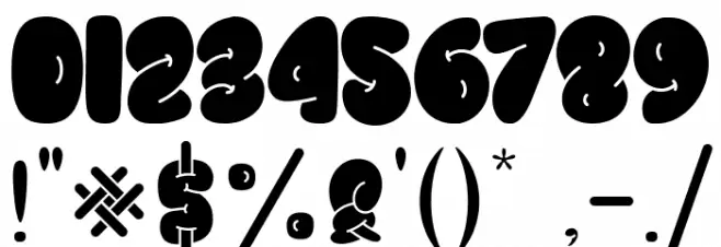 Chewy Inside Font OTHER CHARS