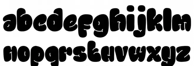 Chewy Inside Font LOWERCASE