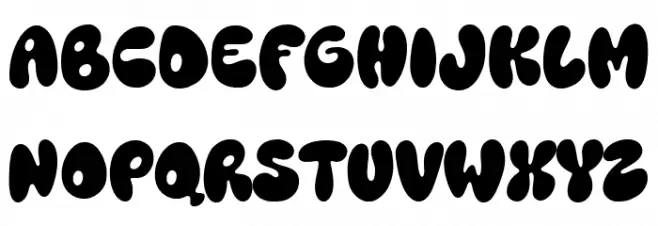 Chewy Noodles Schriftart Kleinbuchstaben