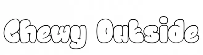Chewy Outside  Frei Schriftart Herunterladen