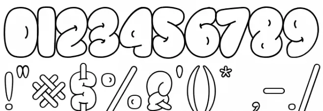 Chewy Outside Font OTHER CHARS