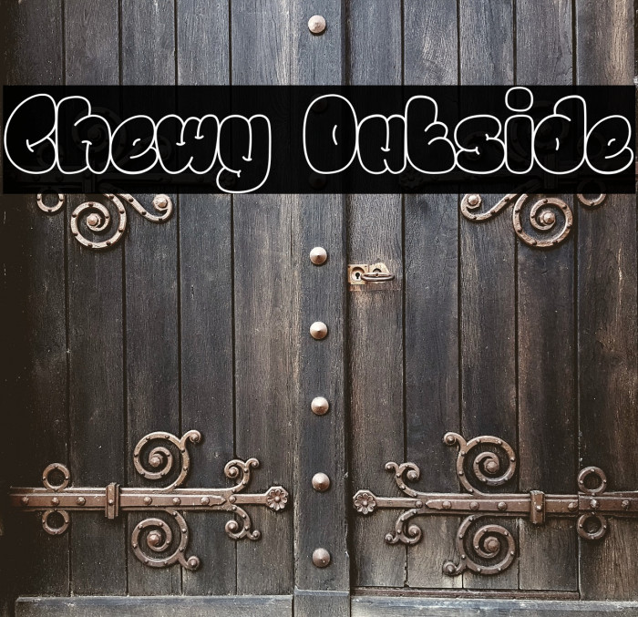 Chewy Outside Font examples