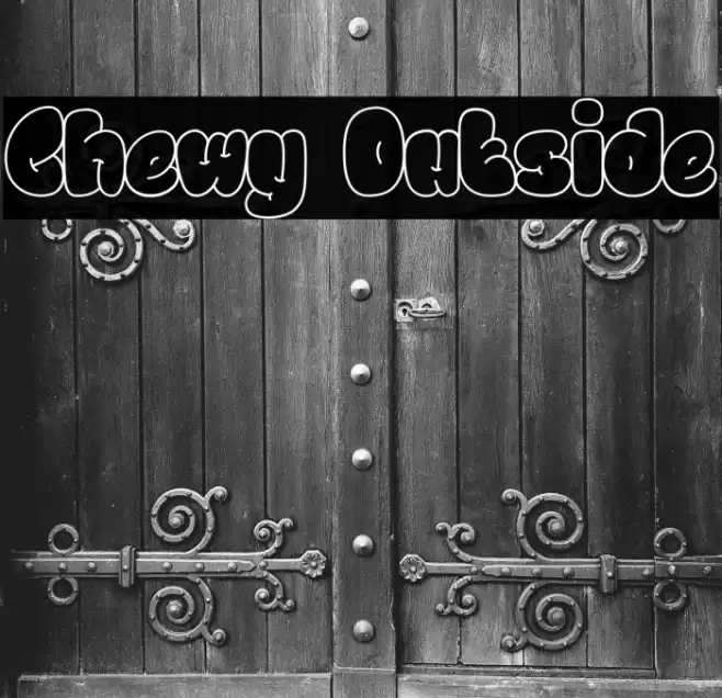 Chewy Outside Font examples