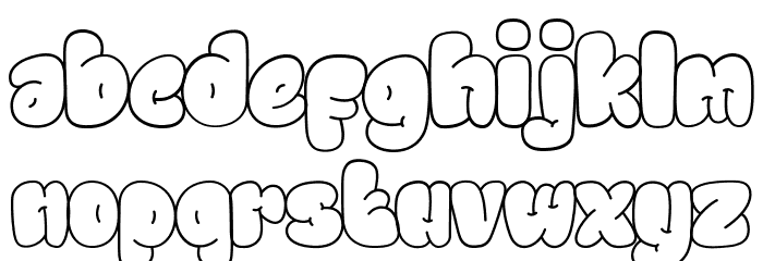 Chewy Outside Font LOWERCASE