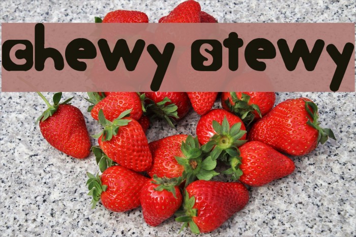 Chewy Stewy Font examples