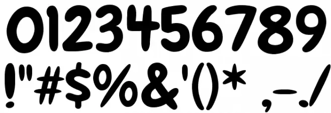 Chewy フォント その他の文字