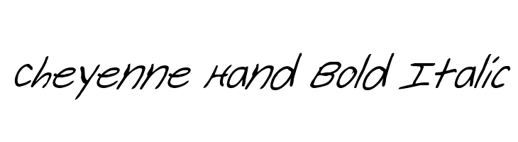 Cheyenne Hand Bold Italic Font