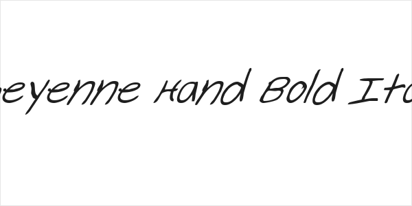 Cheyenne Hand Bold Italic Logo