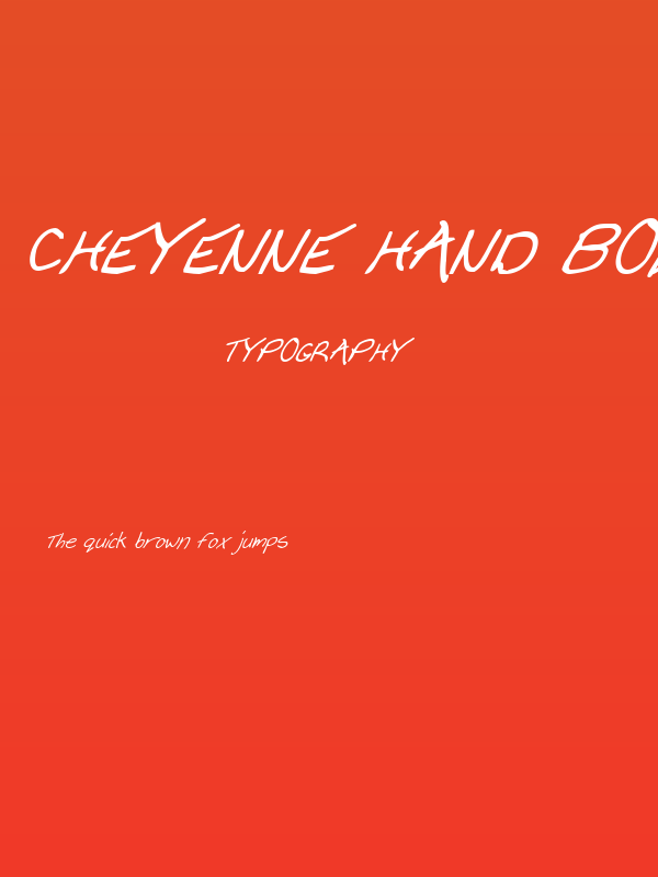 Cheyenne Hand Bold Italic Poster