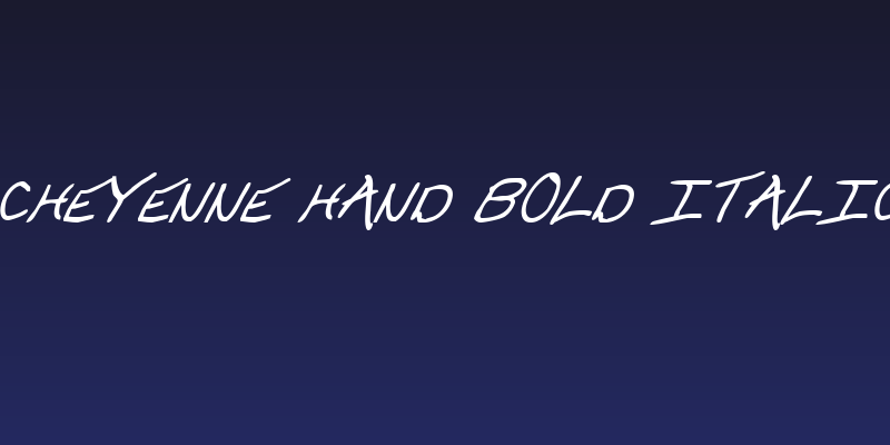 Cheyenne Hand Bold Italic Social Header