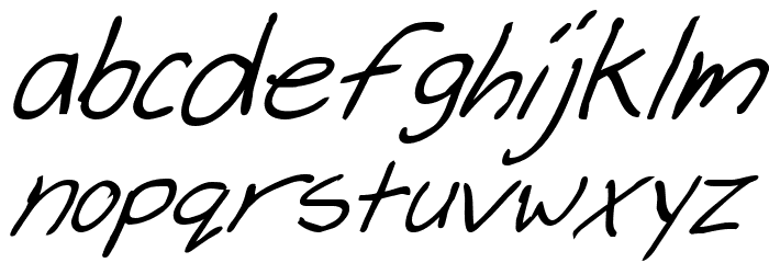 Cheyenne Hand Bold Italic Font LOWERCASE