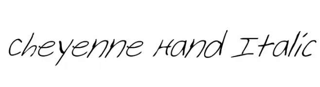 Cheyenne Hand Italic  Free Fonts Download