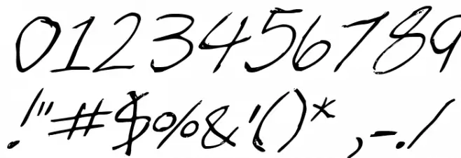 Cheyenne Hand Italic Font OTHER CHARS