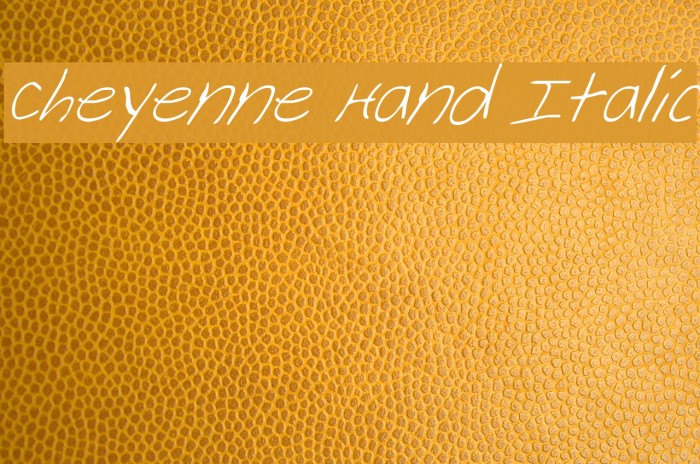 Cheyenne Hand Italic Font examples