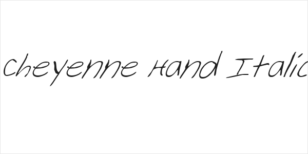 Cheyenne Hand Italic Logo