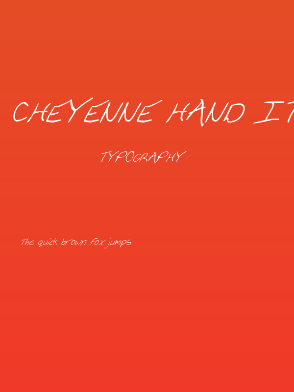 Cheyenne Hand Italic Poster