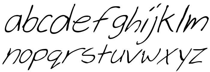 Cheyenne Hand Italic Font LOWERCASE