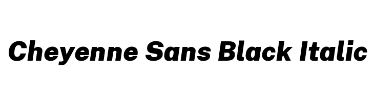 Cheyenne Sans Black Italic Font