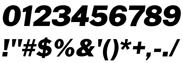 Cheyenne Sans Black Italic Font OTHER CHARS