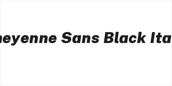 Cheyenne Sans Black Italic Logo