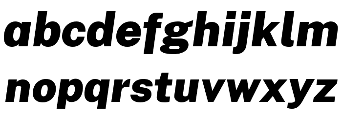 Cheyenne Sans Black Italic Font LOWERCASE