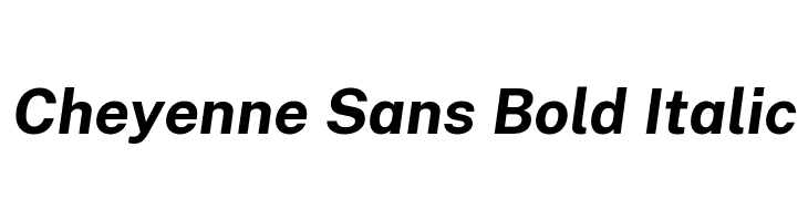 Cheyenne Sans Bold Italic Font