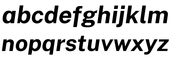 Cheyenne Sans Bold Italic Font LOWERCASE