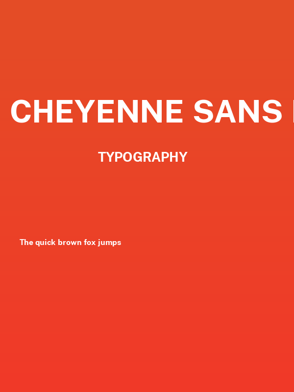 Cheyenne Sans Bold Poster