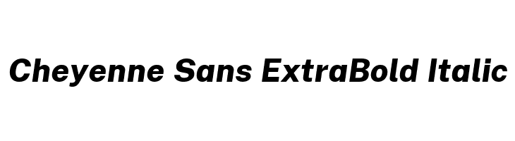Cheyenne Sans ExtraBold Italic Font