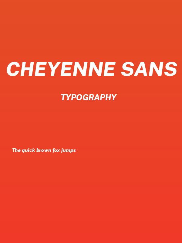 Cheyenne Sans ExtraBold Italic Poster