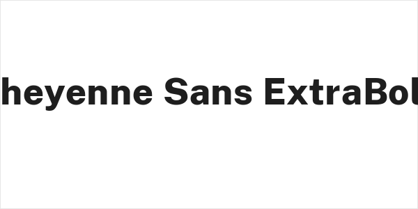 Cheyenne Sans ExtraBold Logo