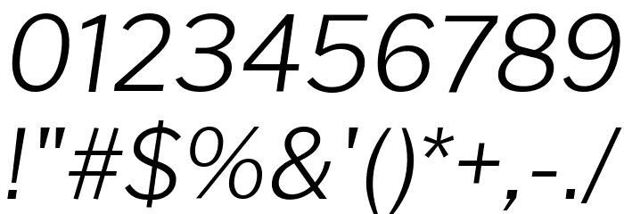Cheyenne Sans ExtraLight Italic Font OTHER CHARS
