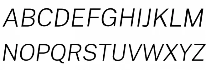 Cheyenne Sans ExtraLight Italic Polices MAJUSCULES