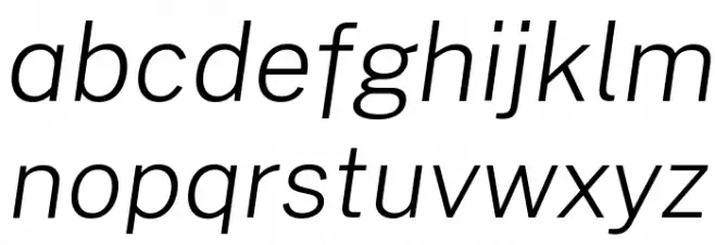Cheyenne Sans ExtraLight Italic Font LOWERCASE